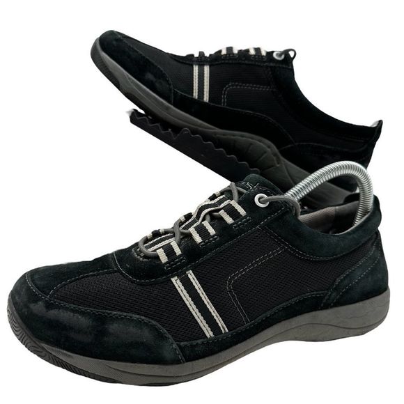 Dansko Helen Womens Black Suede Shoes Sneakers Casual Low Work